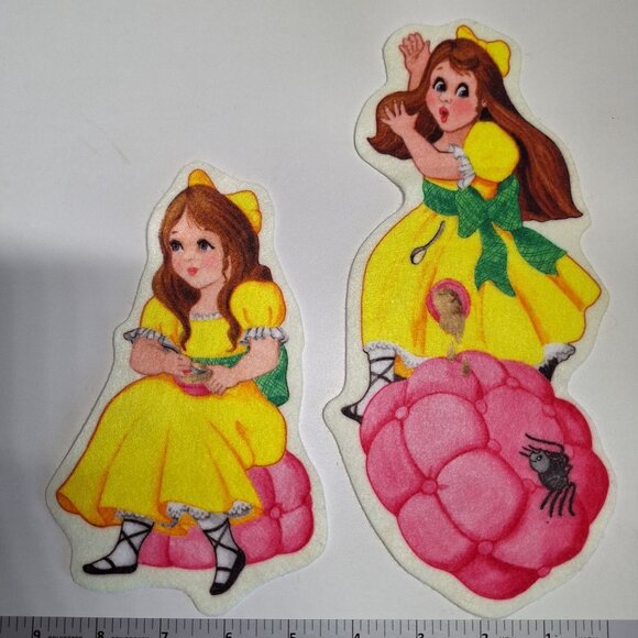 2 Miss Muffet Little Folk Visuals Felt Pieces Only Set Lot 10" Nursery Rhyme - Picture 2 of 4